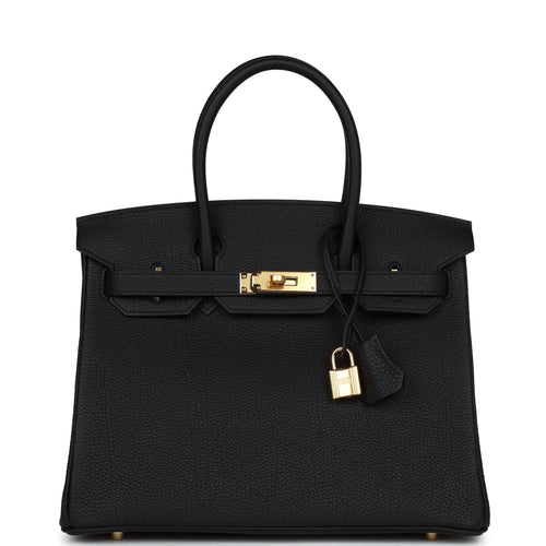 Hermes Birkin 30 Black Togo Gold Hardware