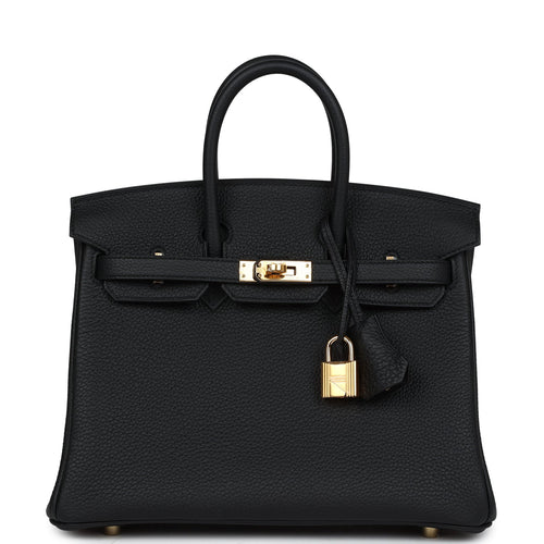 Hermes Birkin 25 Black Togo Gold Hardware