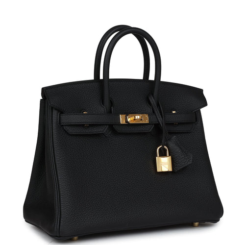Hermes Birkin 25 Black Togo Gold Hardware