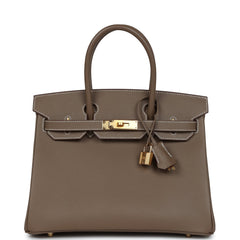 Hermes Birkin 30 Etoupe Epsom Gold Hardware