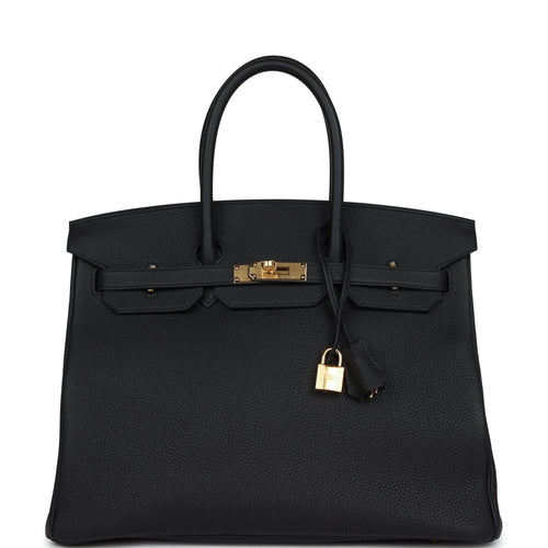 Hermes Birkin 35 Black Togo Gold Hardware