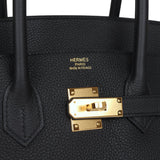 Hermes Birkin 35 Black Togo Gold Hardware