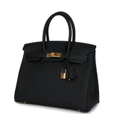 Hermes Birkin 30 Black Togo Gold Hardware