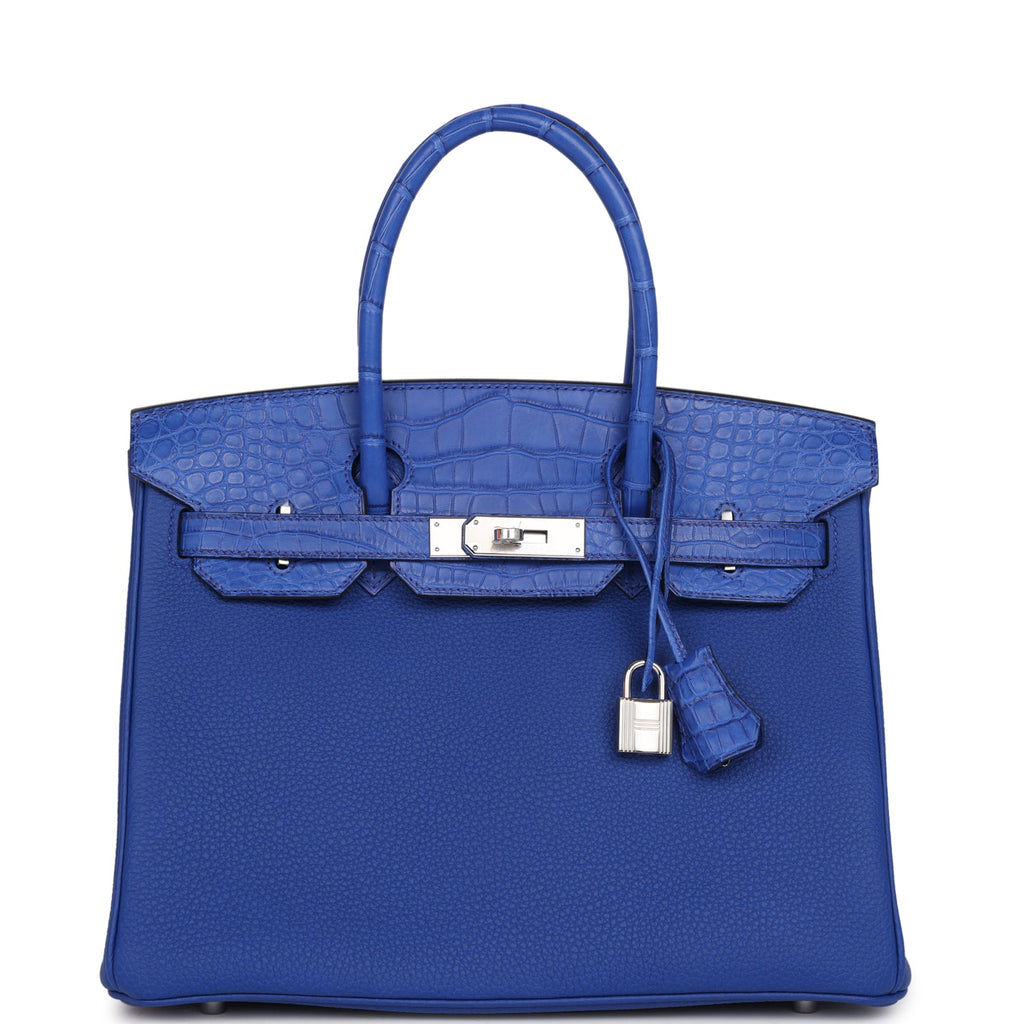 Auth Spa - Dịch Vụ Spa Túi Xách, Giày Dép Authentic Tại HCM. Hermes Birkin 30 Bleu Royal Touch Matte Alligator Togo Palladium Hardware – Madison Avenue Couture