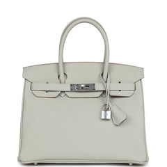Hermes Birkin 30 Gris Perle Togo Palladium Hardware