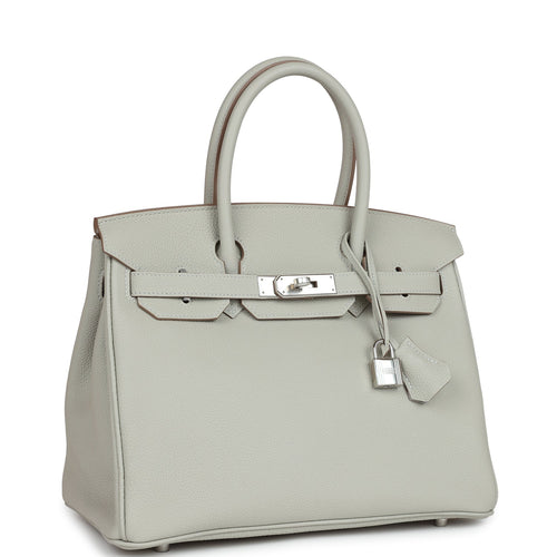 Hermes Birkin 30 Gris Perle Togo Palladium Hardware
