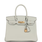 Hermes Birkin 30 Gris Neve Togo Gold Hardware