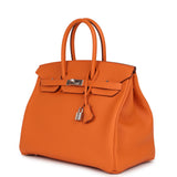 Hermes Birkin 35 Orange Togo Palladium Hardware