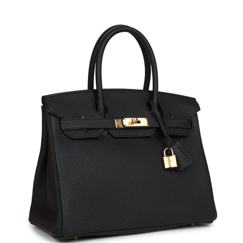 Hermes Birkin 30 Black Togo Gold Hardware