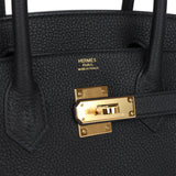 Hermes Birkin 30 Black Togo Gold Hardware