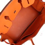 Pre-owned Hermes Birkin 30 Orange H Togo Palladium Hardware