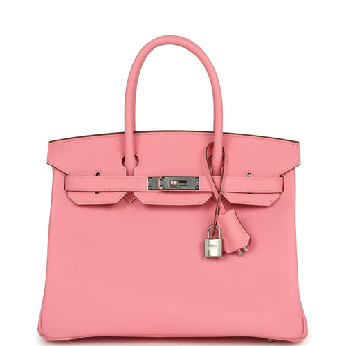 Hermes Birkin 30 Rose Confetti Epsom Palladium Hardware
