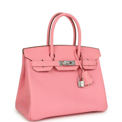 Hermes Birkin 30 Rose Confetti Epsom Palladium Hardware