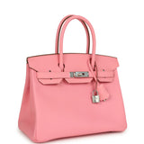 Hermes Birkin 30 Rose Confetti Epsom Palladium Hardware