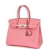 Hermes Birkin 30 Rose Confetti Epsom Palladium Hardware