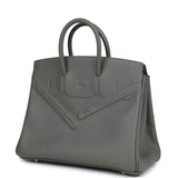 Hermes Birkin Shadow 25 Gris Meyer Swift Palladium Hardware