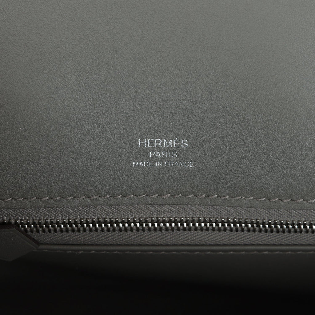 Hermes Birkin Shadow 25 Gris Meyer Swift Palladium Hardware