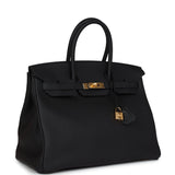 Hermes Birkin 35 Black Togo Gold Hardware