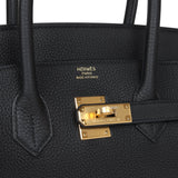 Hermes Birkin 35 Black Togo Gold Hardware