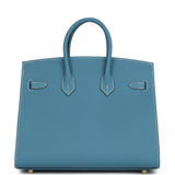 Hermes Birkin Sellier 25 Blue Jean Epsom Gold Hardware