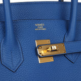 Hermes Birkin 35 Bleu France Togo Gold Hardware