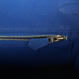 Hermes Birkin 35 Bleu France Togo Gold Hardware