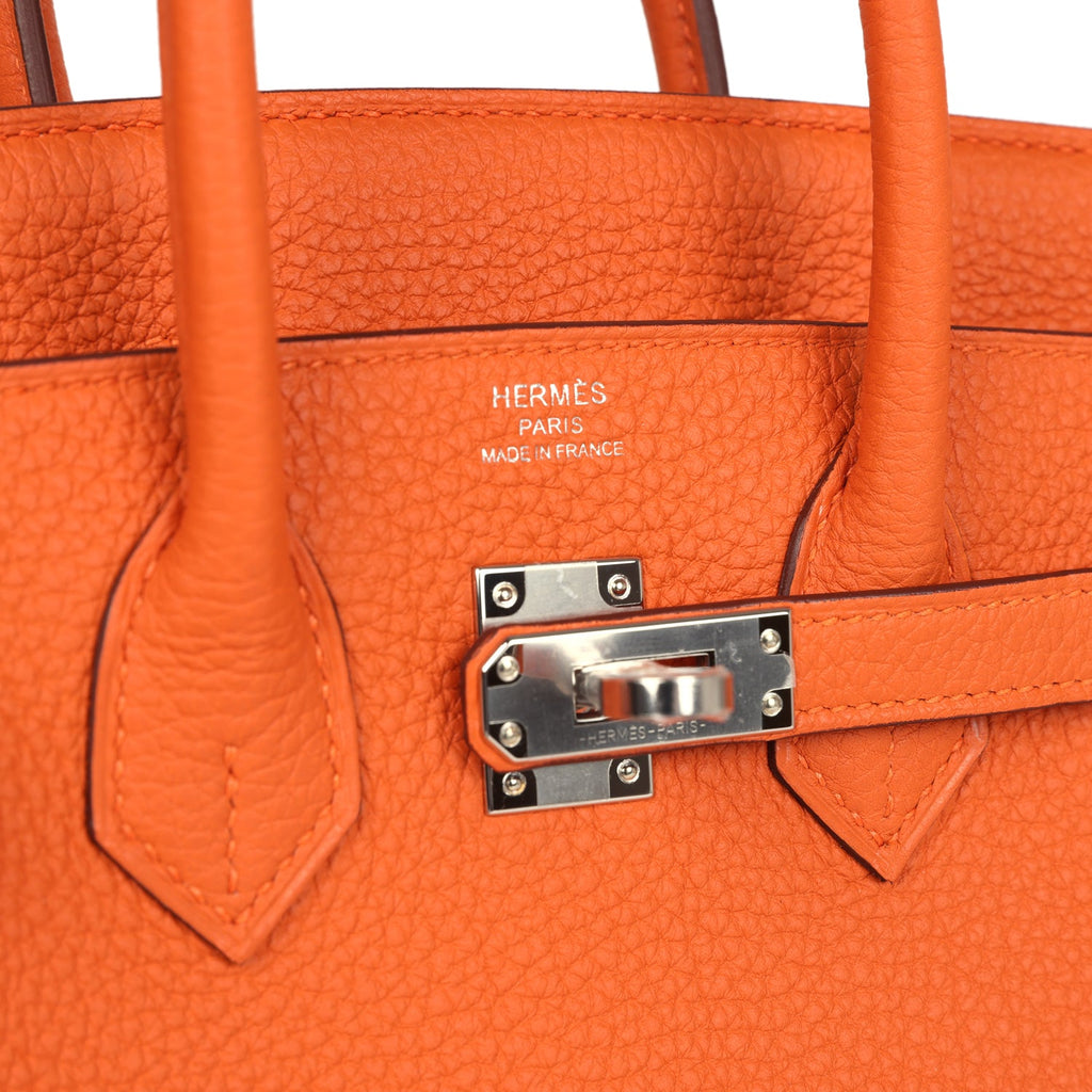 Hermes Birkin 25 Orange H Togo Palladium Hardware