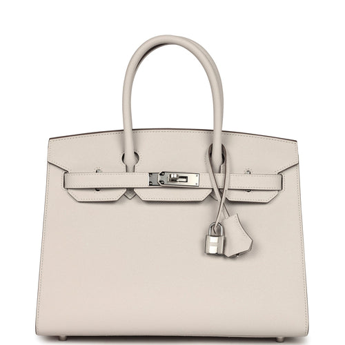 Hermes Birkin Sellier 30 Gris Pale Epsom Palladium Hardware