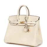 Hermes Birkin 25 Nata Ostrich Gold Hardware