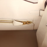 Hermes Birkin 25 Nata Ostrich Gold Hardware