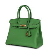 Hermes Birkin 30 Vert Yucca Togo Gold Hardware