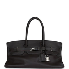 Pre-owned Hermes Shoulder Birkin 42 JPG Chocolate Clemence Palladium Hardware