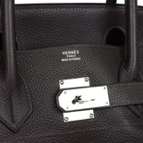 Pre-owned Hermes Shoulder Birkin 42 JPG Chocolate Clemence Palladium Hardware