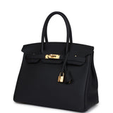 Hermes Birkin 30 Black Togo Gold Hardware