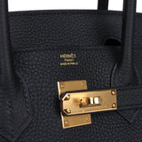 Hermes Birkin 30 Black Togo Gold Hardware