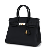 Hermes Birkin 30 Black Togo Gold Hardware