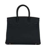 Hermes Birkin 30 Black Togo Gold Hardware