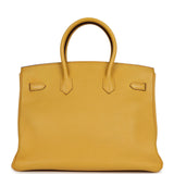 Pre-owned Hermes Birkin 35 Soleil Togo Gold Hardware