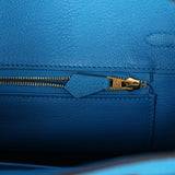 Hermes Birkin 25 Bleu Zanzibar Togo Gold Hardware