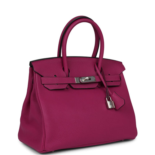 Hermes Birkin 30 Rose Pourpre Togo Palladium Hardware
