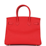 Pre-owned Hermes Birkin 30 Rouge De Coeur Epsom Gold Hardware