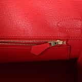 Pre-owned Hermes Birkin 30 Rouge De Coeur Epsom Gold Hardware