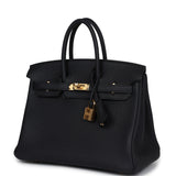 Hermes Birkin 25 Black Togo Gold Hardware