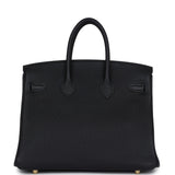 Hermes Birkin 25 Black Togo Gold Hardware