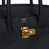 Hermes Birkin 25 Black Togo Gold Hardware