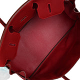 Pre-owned Hermes Shoulder Birkin 42 JPG Rouge H Clemence Palladium Hardware