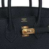 Hermes Birkin 25 Black Togo Gold Hardware