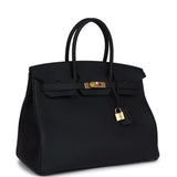 Hermes Birkin 35 Black Togo Gold Hardware