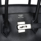 Pre-owned Hermes Birkin 35 Black Box Palladium Hardware