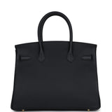 Hermes Birkin 30 Black Togo Gold Hardware